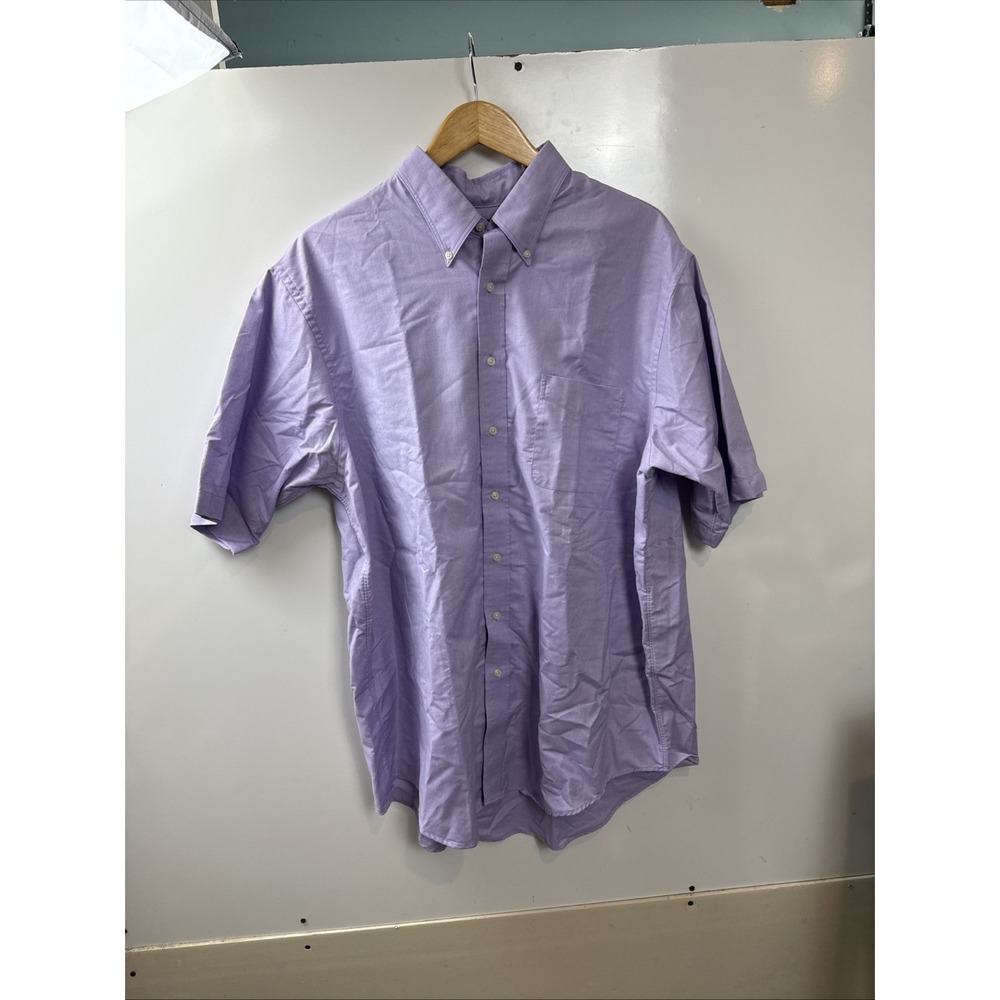 VINTAGE Lands End NOS Mens Button Down SZ.18 Tall Oxford Shirt